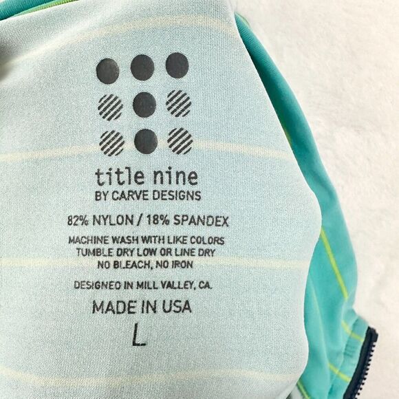 Title Nine Jacket Size Large Full Zip Stripe Zip Pockets Outdoor Athletic - Picture 7 of 7